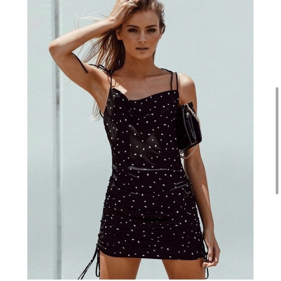 NEW Lioness String Along Mini Dress Hearts Womens Medium - Picture 1 of 14